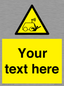 Custom warning run over by operator controlled machine